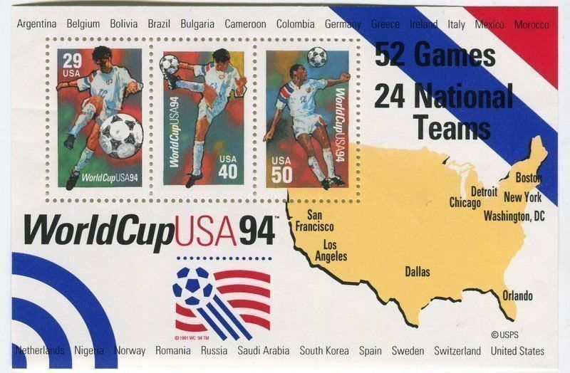 Tutti i francobolli: Block "Fussball". USA – Nuovo e nell'imballaggio originale da Basel venduto da Butsch5