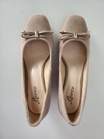 Schuhe Damen Lorenzo, Gr. 38 - Beige, Wildleder, Keilabsatz