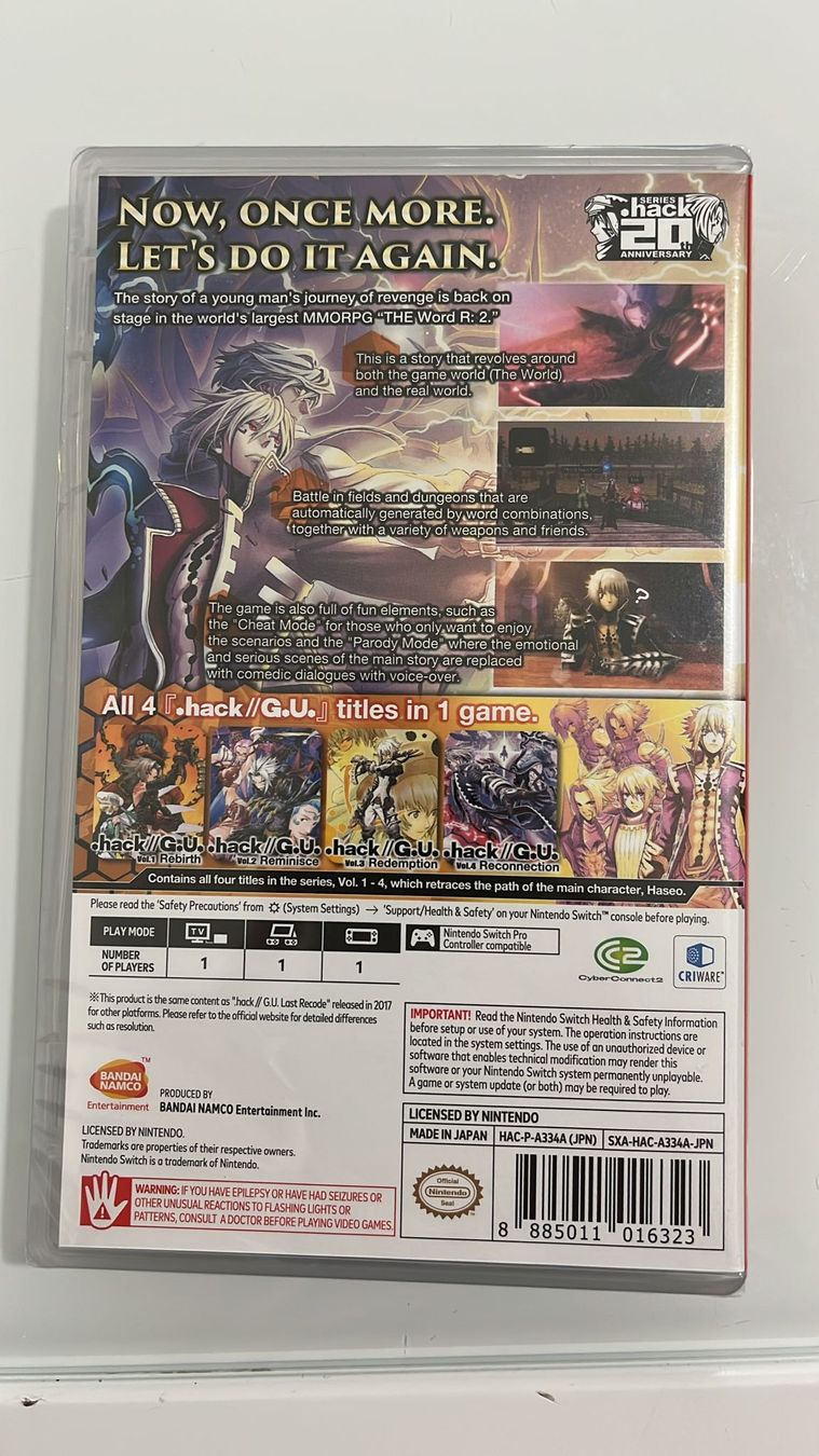 Nintendo Giochi: .hack//G.U. Last Recode - Nintendo Switch – Nuovo e nell'imballaggio originale da Seseglio venduto da Stebu74 1