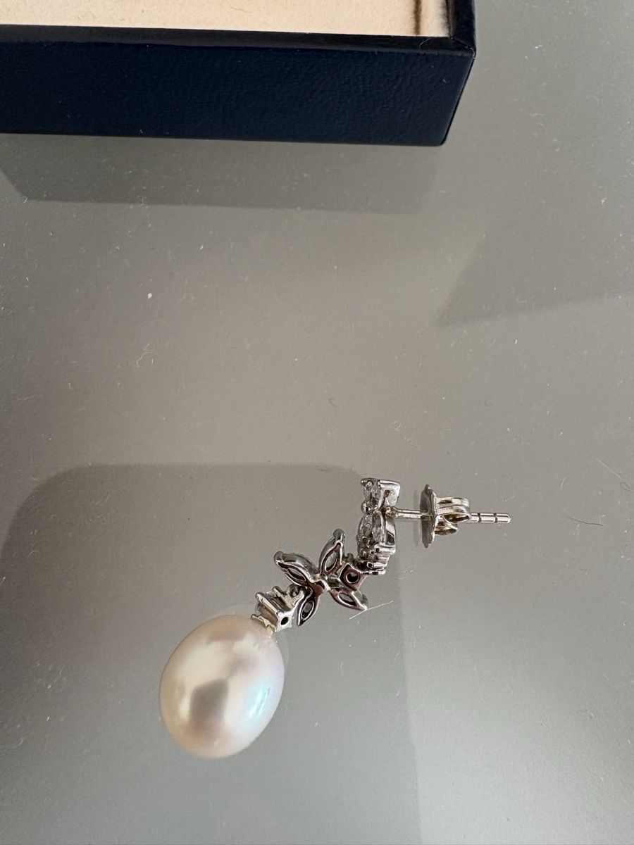 Boucles d'oreille: Ohrhänger mit Perle und Zirkonia – Neuf (Voir description) à Härkingen par sus_y7s8 1