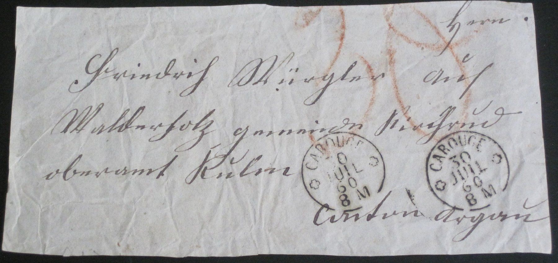 Tutti i francobolli: Vorphila: Briefausschnitt mit Rundstempel 'Carouge' – Usato da Waltenschwil venduto da lehrblaetz55