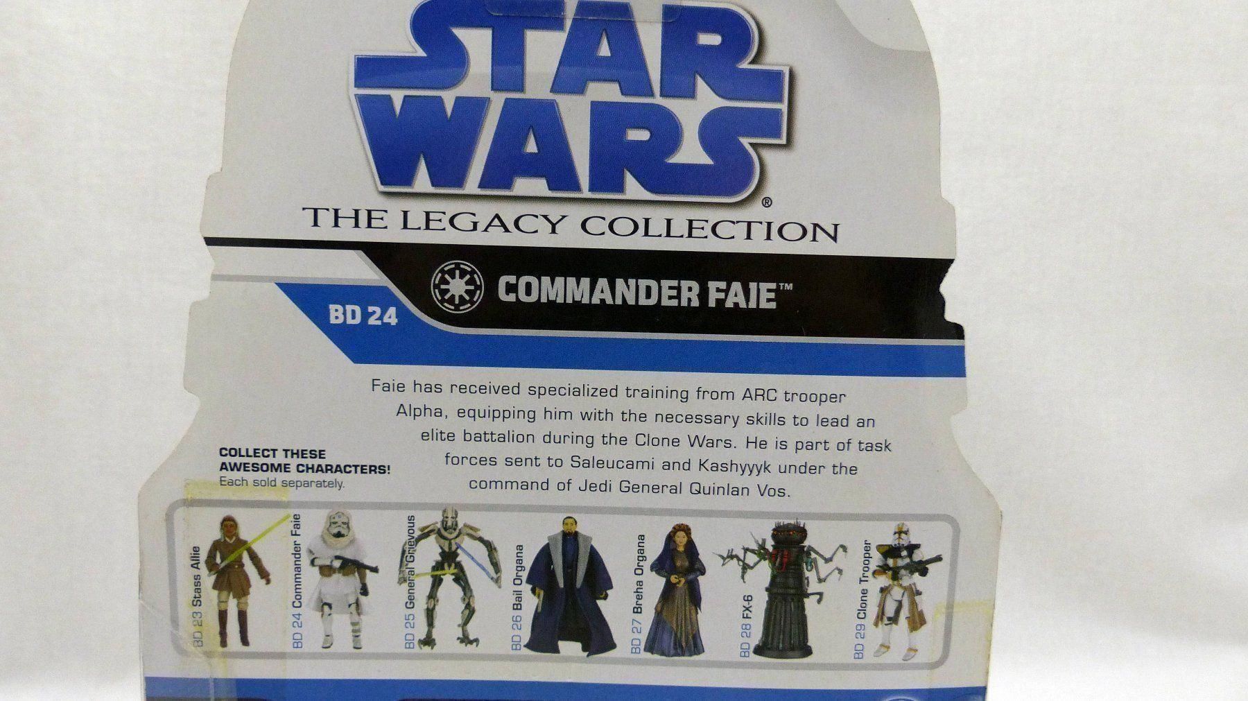 Statuette: COMMANDER FAIE STAR WARS HASBRO 2008 THE LEGACY COLLECTION – Nuovo e nell'imballaggio originale da Lugano venduto da YouWantUS 3