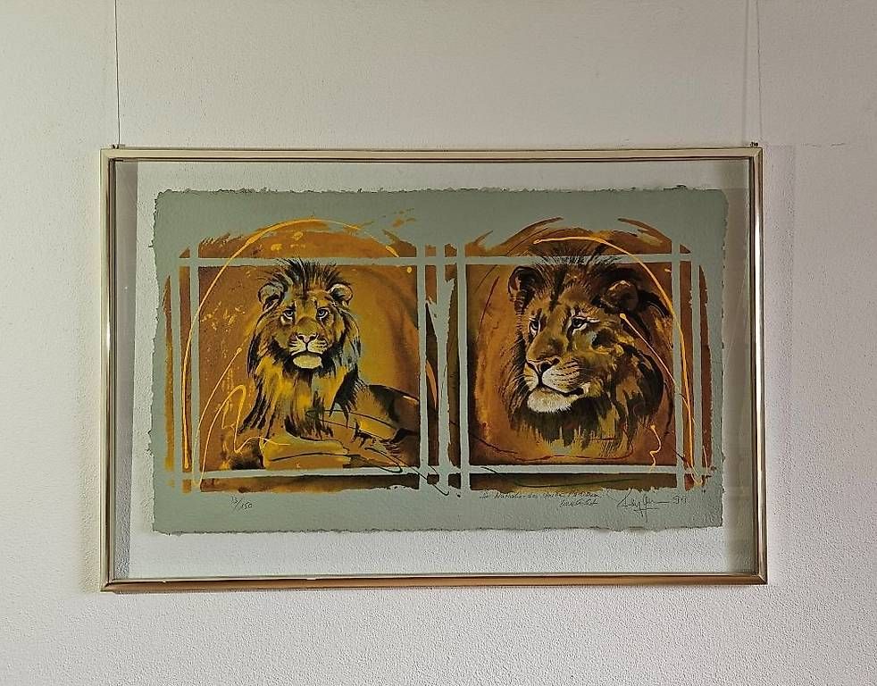 Arts picturaux & lithographies: Rolf Knie " Zwei Löwen" Serigraphie, handsigniert – D'occasion à Kriens par Chilimaus0