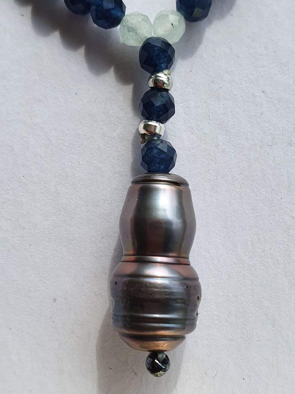 Ketten: Elegant Kette. Saphir, Morganit und Perle – Neu (gemäss Beschreibung) aus Benglen von Meercat3 2