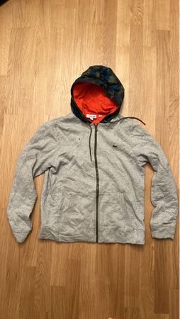 Lacoste Kapuzenjacke grau Grösse M getragen