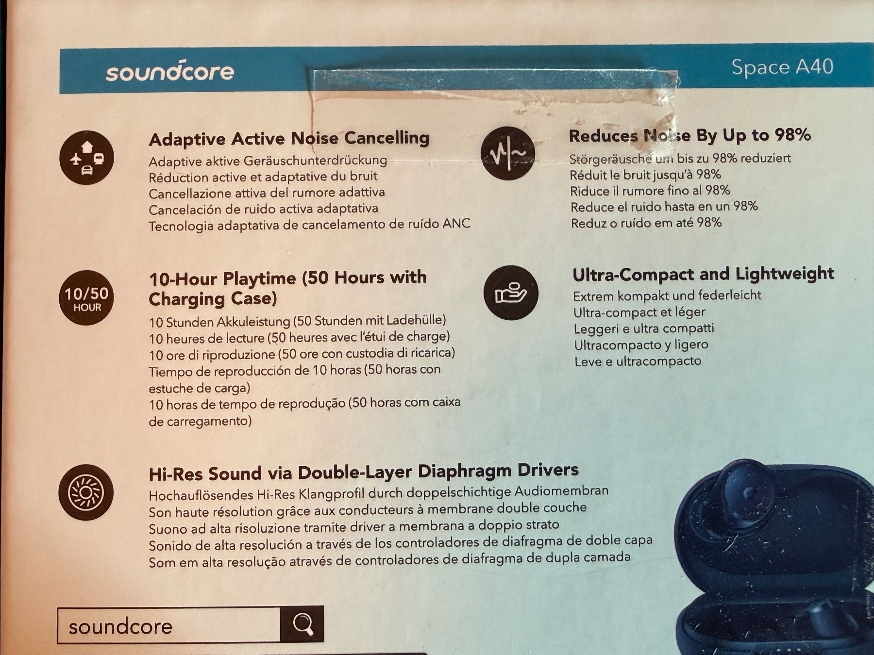 Soundcore Cuffie: soundcore Space A40 ANC, 10 h, Wireless – Nuovo (secondo la descrizione) da Reinach BL venduto da the_Advocat 4