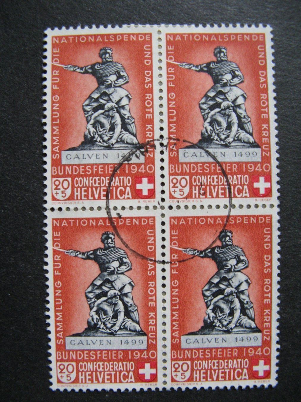 Tutti i francobolli: PP 1940 20 Rappen Viererblock gestempelt – Usato da Frauenfeld venduto da Interessent1