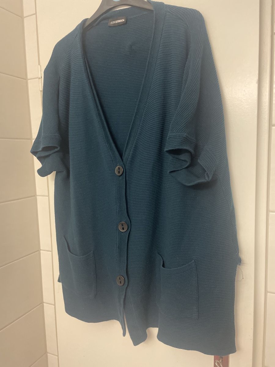 Jacken: Petrol Strickjacke Gr. 50, Kurzarmpulli – Gebraucht aus Schaffhausen von Kolibri023 1