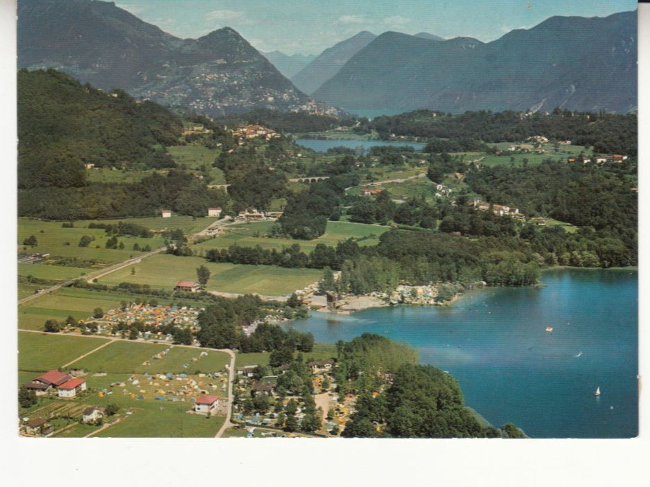 Ansichtskarten: Agno Camping Luftaufnahme ca. 1970 – Gebraucht aus Bürglen TG von StampGraf