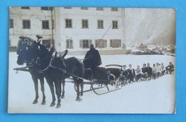 Engelberg - Wintersport - Schlittelpartie beim Kloster 1909