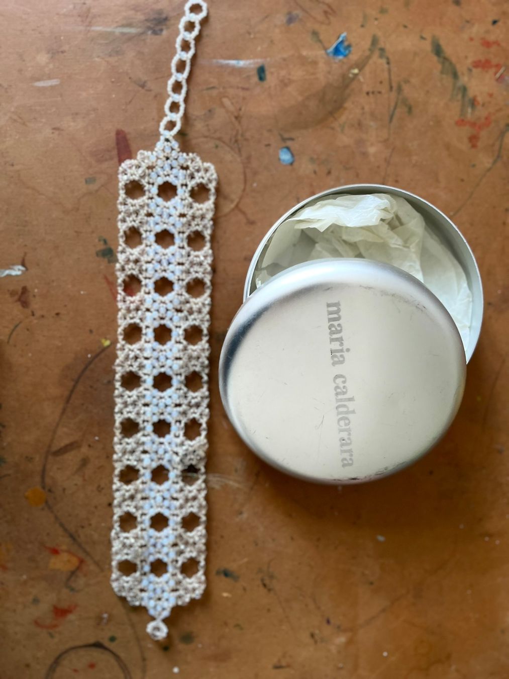 Catenine: Maria Calderara Designer Kette Spitze mit Originalbox – Usato da Wädenswil venduto da Aniares2