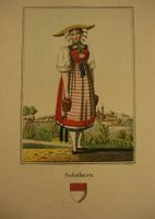 SOLOTHURN TRACHT & ANSICHT KUPFERSTICH