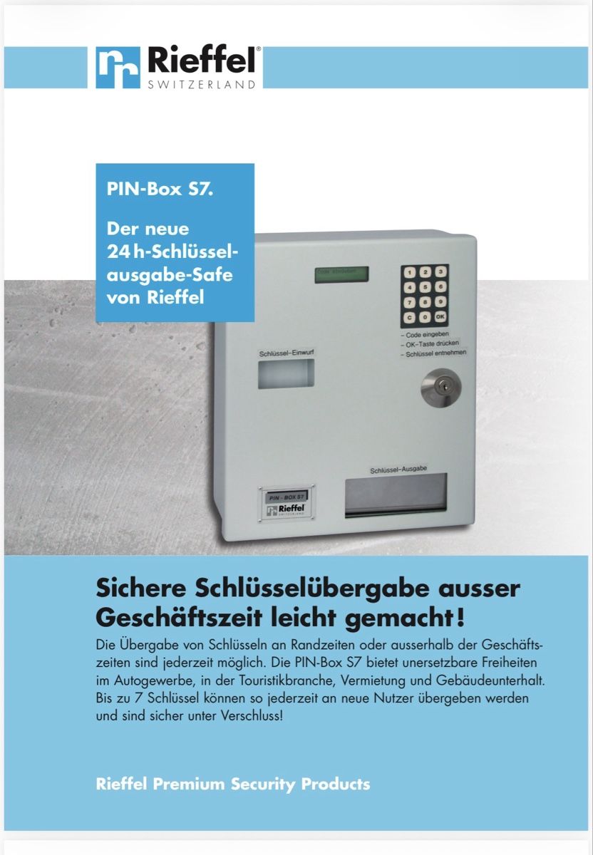 Casseforti: Schlüsseltresor Keybox Rieffel Pinbox7 – Usato da Bottmingen venduto da max_fcn6