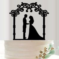 NEUER Torten-Topper Paar unter Bogen Hochzeitstorte - 200848