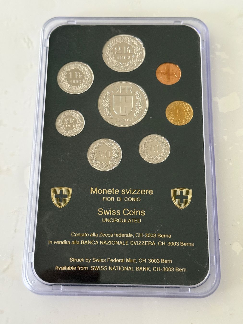 Tutti le monete: Schweizer Münzsatz 1996  Stempelglanz – Nuovo (secondo la descrizione) da Wallisellen venduto da SWISS_SILVER1 1