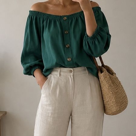 Damen Bluse schulterfrei Grösse S gebraucht