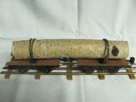 Guterhaltener und gutlaufender Langholzwagen Buco Spur 0