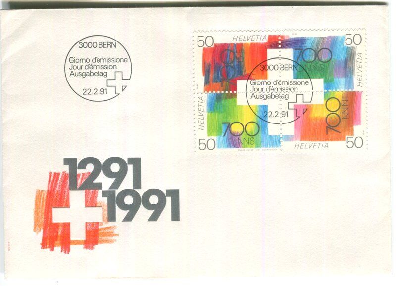 Tutti i francobolli: Ersttagsbrief "700 Jahre Eidgenossenschaft" – Usato da Basel venduto da Butsch5
