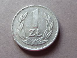 ALTE MÜNZE POLEN, 1 ZLOTY 1949