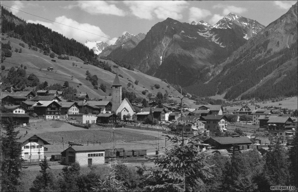 Cartes postales: Klosters GR // Bahnhof 1949 // Silvretta – D'occasion à Basel par intermezzo12