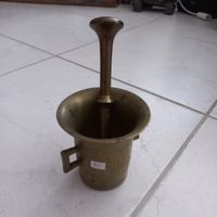 Mörser mit Stössel, Messing, Küchenhelfer, Vintage.