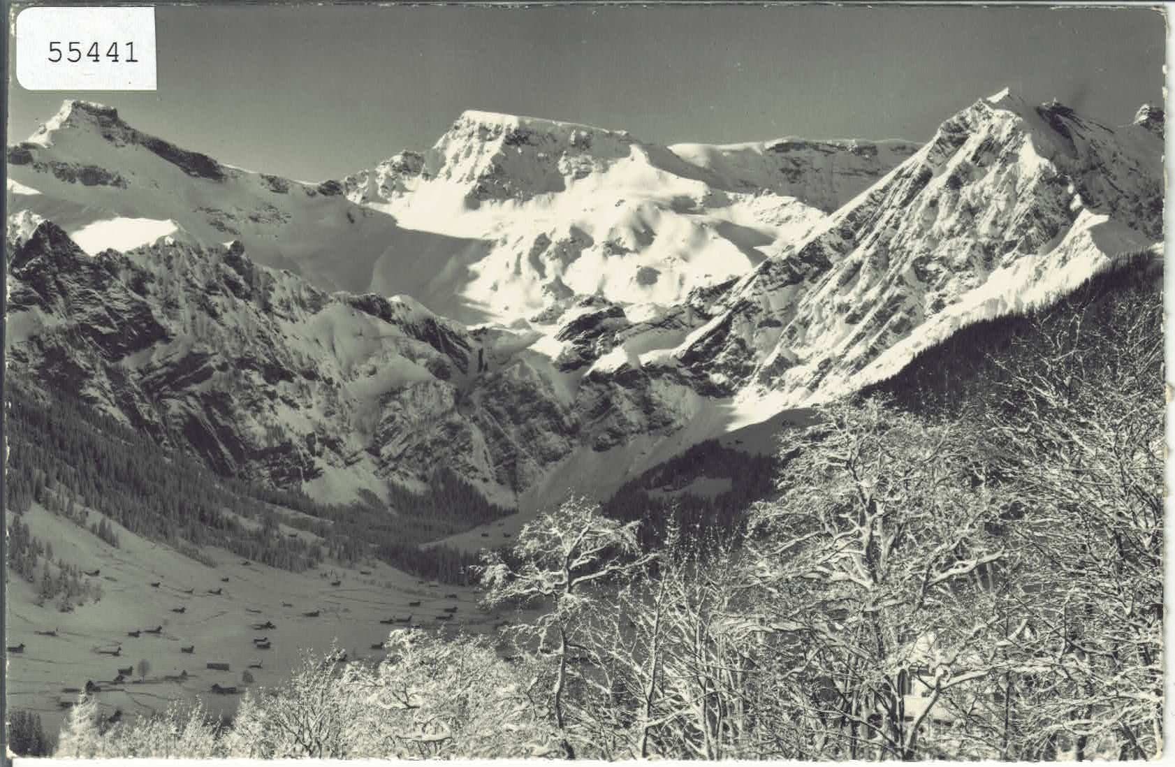 Cartoline postali: Adelboden - Blick vom Hörnliweg im Winter – Usato da Ettingen venduto da Kartenplanet