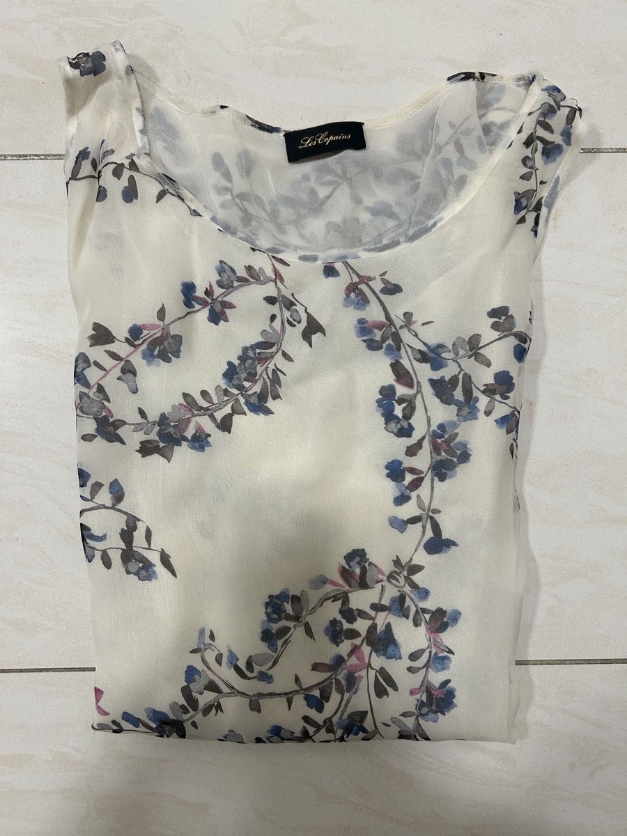 Camicette: Seiden Bluse Damen mit Blumenmuster. Grösse 48 – Usato da Zürich venduto da sop_82jx