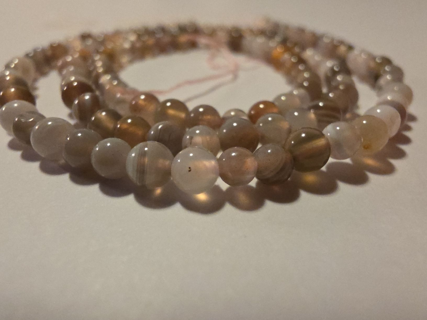 Minerali & Pietre curative: Botswana Sardonyx 3,7mm. Strang – Nuovo e nell'imballaggio originale da Menziken venduto da Mirager 1