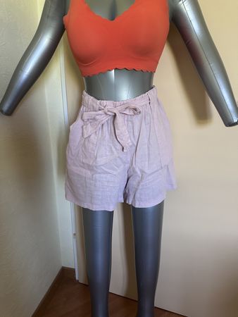 Short rose neuf L viscose et lin 