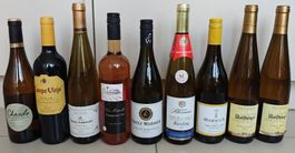 Wein Set 9 Flaschen Weisswein Rosé Rotwein