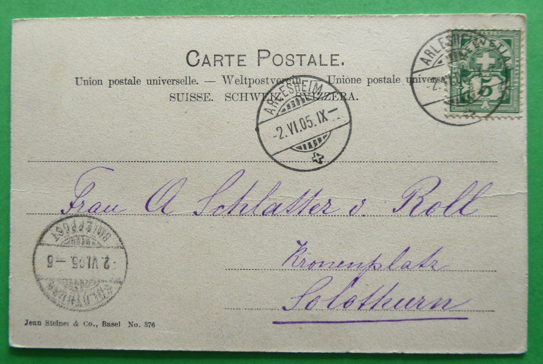 Cartoline postali: AK Arlesheim Dorfansicht 1905 – Usato da Aesch BL venduto da Kauri1 1