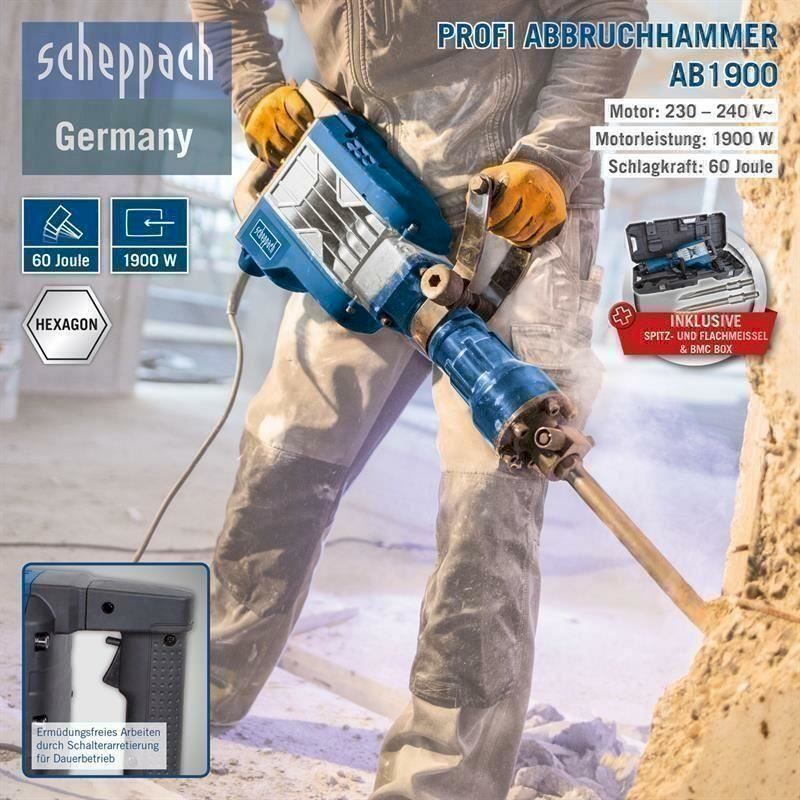 Scheppach Tous les outils: SCHEPPACH AB 1900 Profi Abbruchhammer – Neuf avec emballage d'origine à Bottighofen par zaap 5