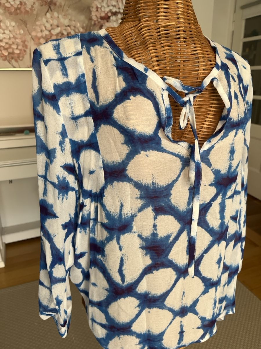 Nile Camicette: Bluse, Nile, blau/weiss, XS – Usato da Solothurn venduto da Bobesch08 2