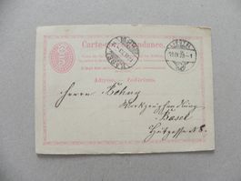 Correnspondance Postkarte Ganzsache Stempel Liestal BL 1873