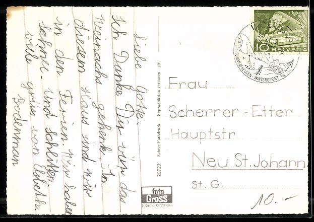 Cartoline postali: AK Unterwasser, Jugendheim Ennetthur – Usato da Berlin venduto da bartko-reher 1