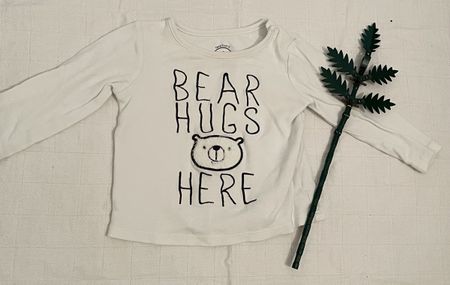 Bear Hugs Winter, White, Long Sleeves