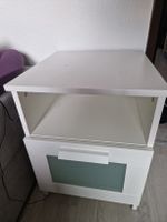 Nachttisch weiss mit Schublade und Fach guter Zustand