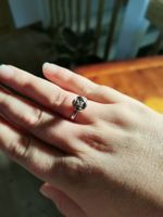 Zierlicher Rosen Silber Ring