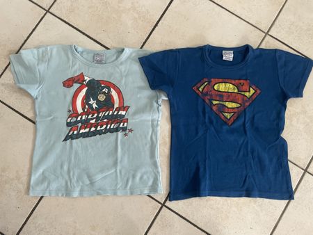 2 Superman/Captain America Logo T-Shirt Gr.140
