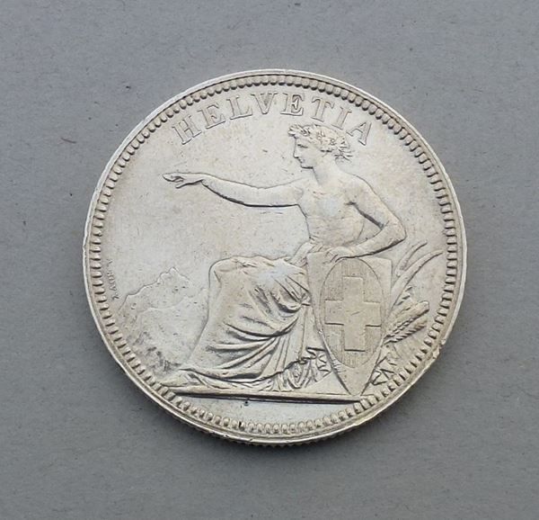 Alle Münzen: ++ 5.- Franken 1874 B. – Gebraucht aus Walkringen von Casablanca777 1