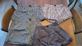 4er Set Shorts im Karomuster, Grösse M Neu