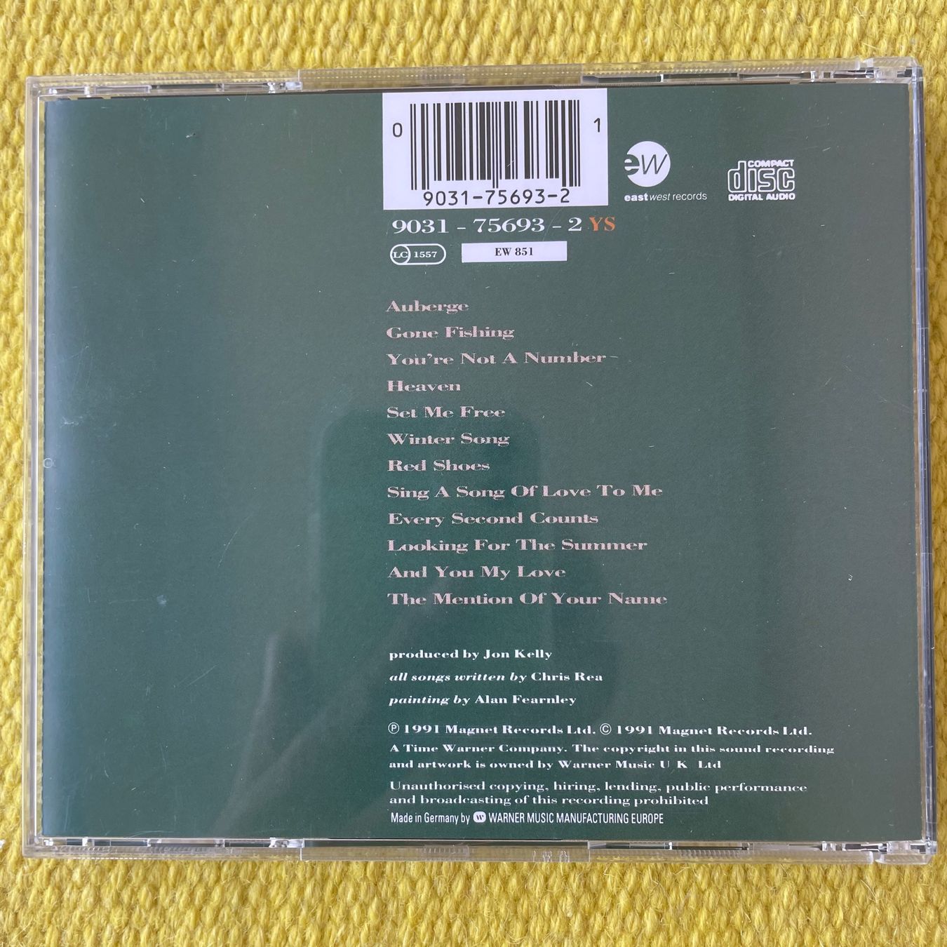 CD: CHRIS REA-AUBERGE – Usato da Rorschacherberg venduto da CD-Roli 1
