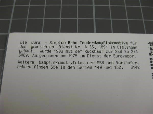 Cartoline postali: AK SBB Dampflok Eb 2/4 5469 – Usato da Malters venduto da Marosko 1
