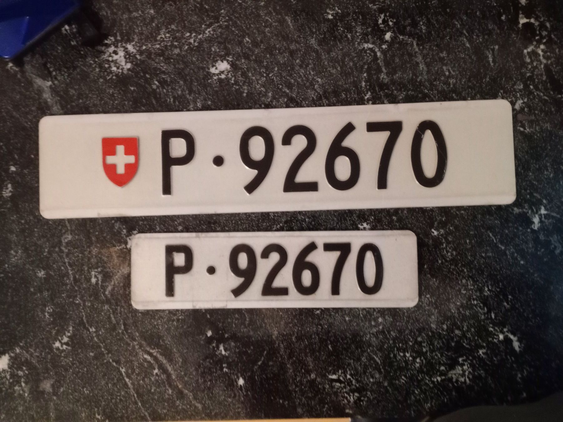 Ecriteaux: 2x Nummernschild PTT Post ausrangiert 92670 – D'occasion à Küttigen par Melisch1000