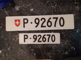 2x Nummernschild PTT Post ausrangiert 92670