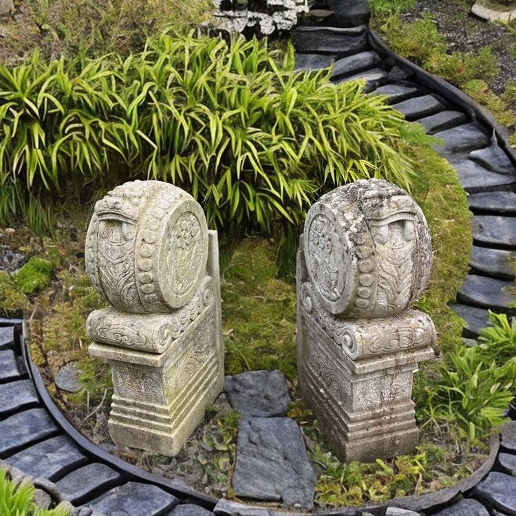 Wächterlöwen Tempelwächter Garten Marmor Stein Tibet China Kaufen auf