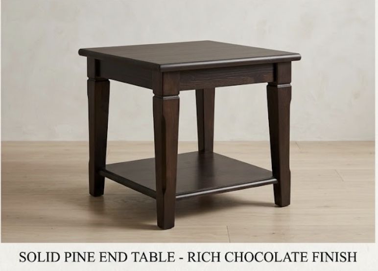 Tables de nuit: Solid Pine Dark Chocolate Table, Nightstand, New – Neuf avec emballage d'origine à Corsier GE par Karol_save_planet 1