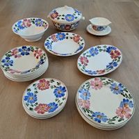 Blumen-Geschirr-Set, Vintage, 19-teilig, Top Zustand!