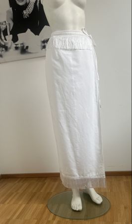 Wickelrock Maxa Women Weiss Leinen Mix Grösse 40 neu
