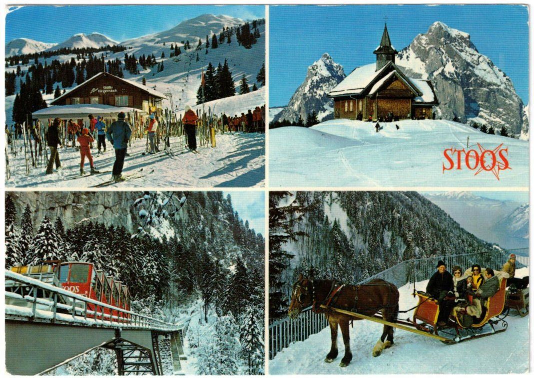 Ansichtskarten: Stoos - 4 Bild AK – Gebraucht aus Binningen von Mountainrider